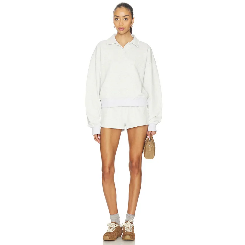 ALL THE WAYS Liora Short Set in Grey in White